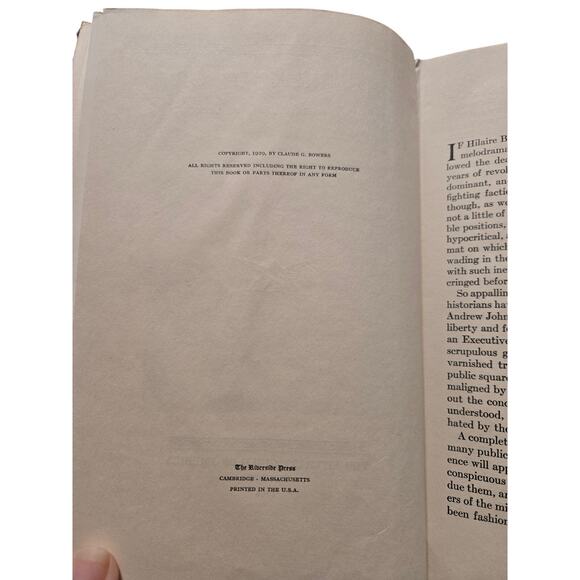 The tragic era by Claude G. Bowers 1929 riverside press - Picture 7 of 8